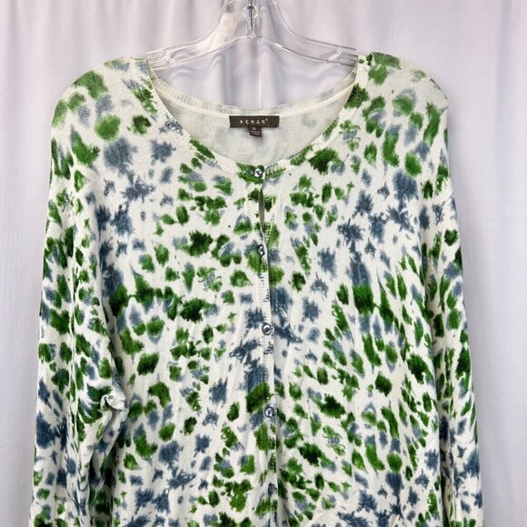 Kenar Women’s Button Front Cardigan 3/4 Sleeve Multicolor Soft Size XL - Picture 2 of 8